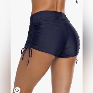 Bonneuitbebe High Waist  Adjustable Side Tie Bathing Suit Boy Shorts